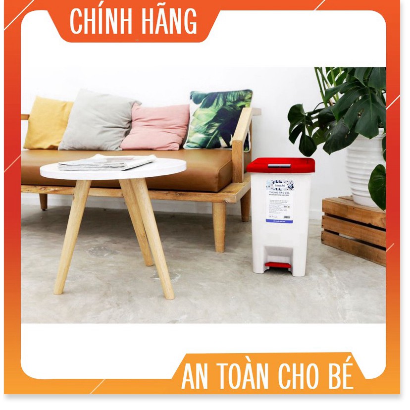 Thùng rác đạp chữ nhật Inochi 20L (tiêu chuẩn Nhật Bản)