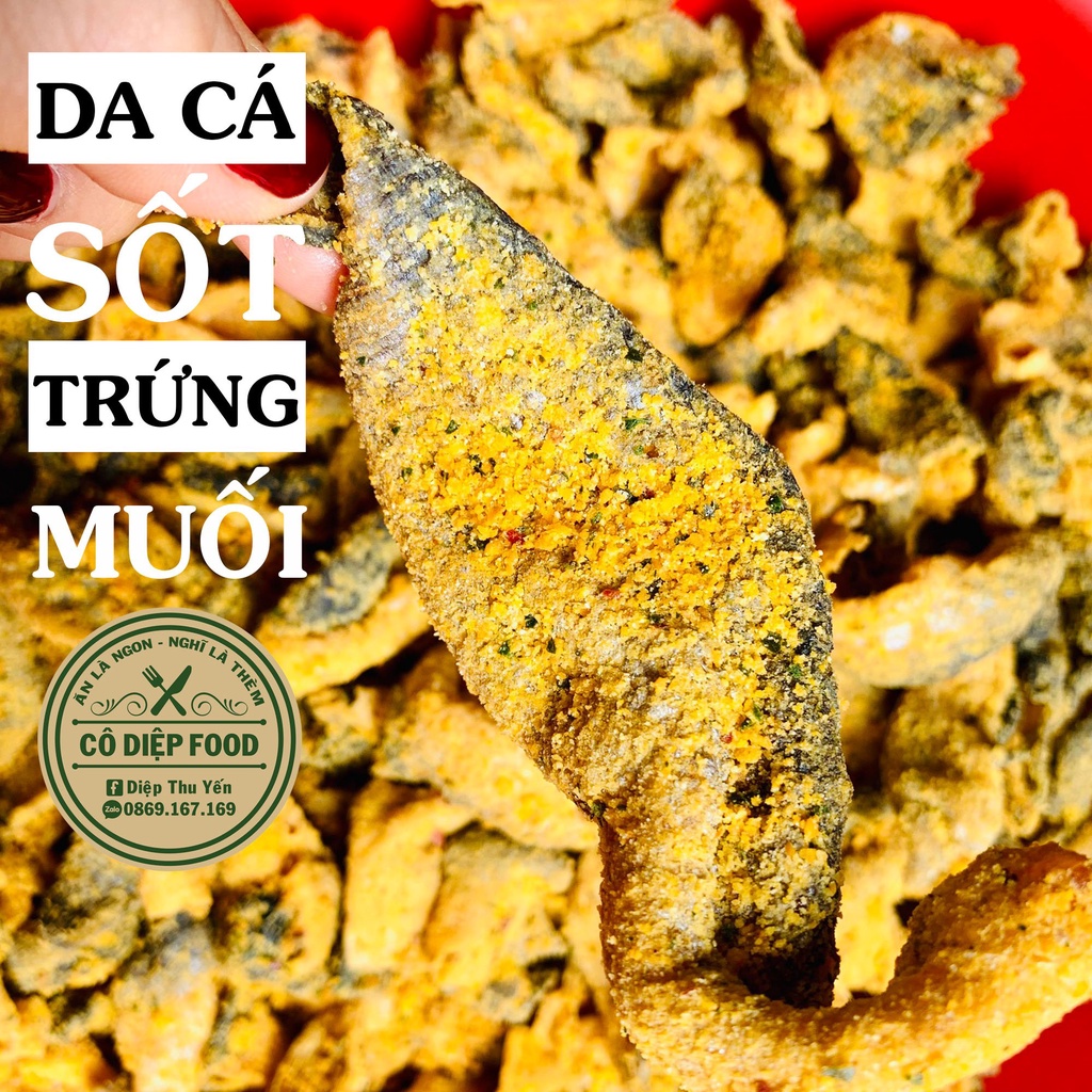 Da cá trứng muối Loại Đặc Biệt / Da Cá Bò Sate [Da Cá Hồi loại 1 ] [Có Bán Sỉ ], [Loại Đặc Biệt] Hàng ngon nhà làm