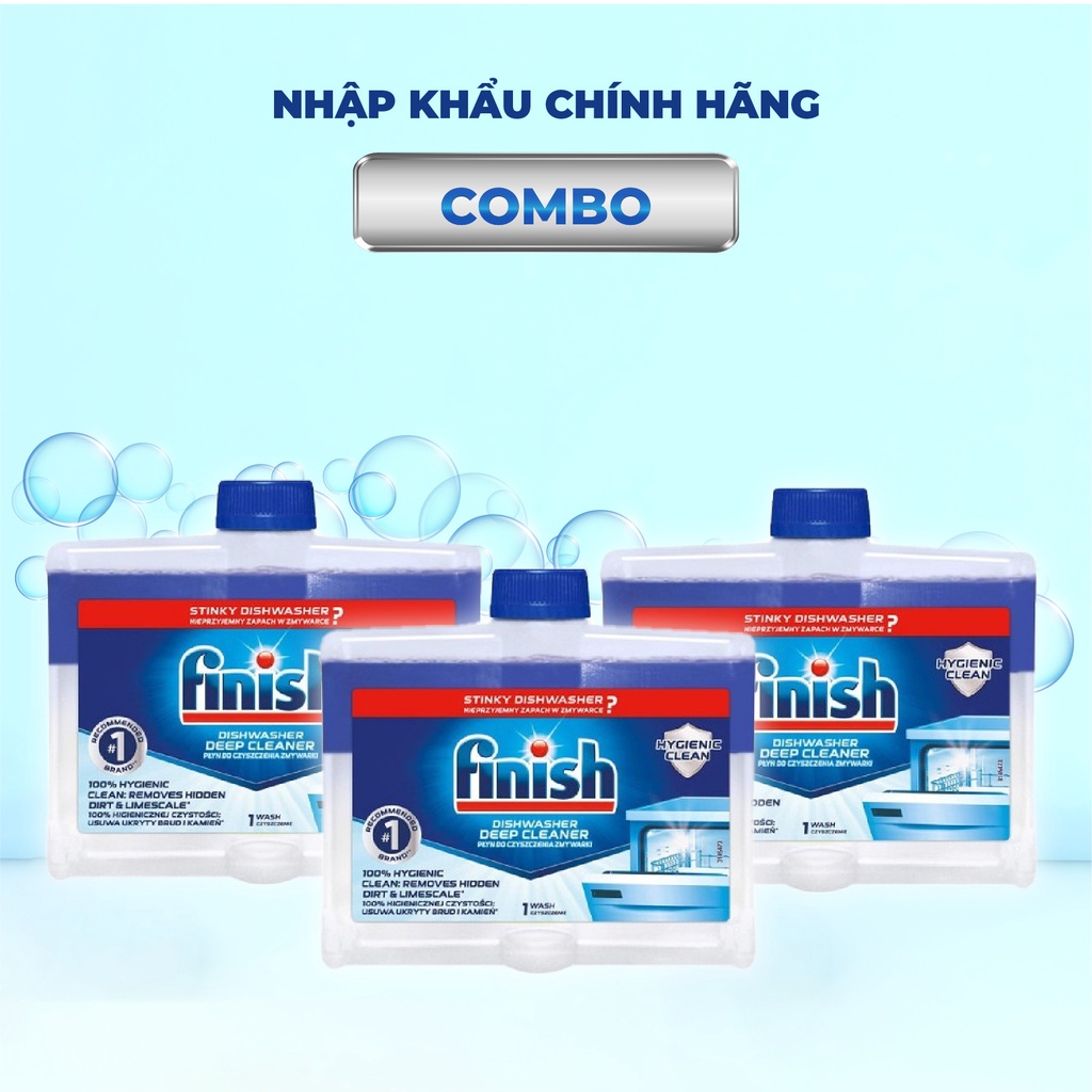 Combo dung dịch vệ sinh Finish: Combo 3 chai dung dịch vệ sinh Finish