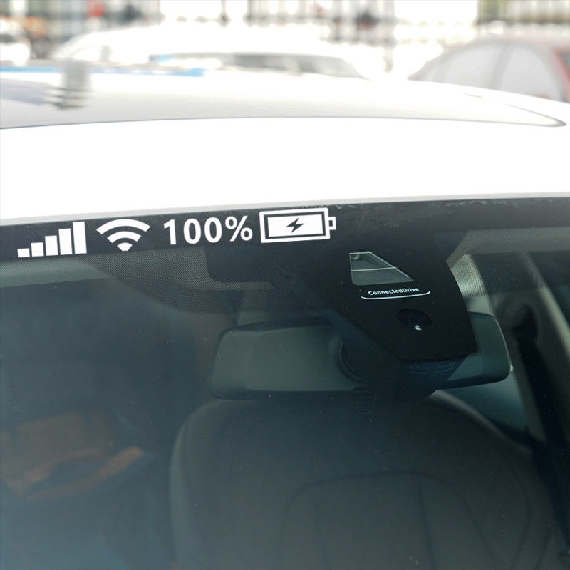 Miếng dán trang trí xe hơi phản quang họa tiết pin wifi