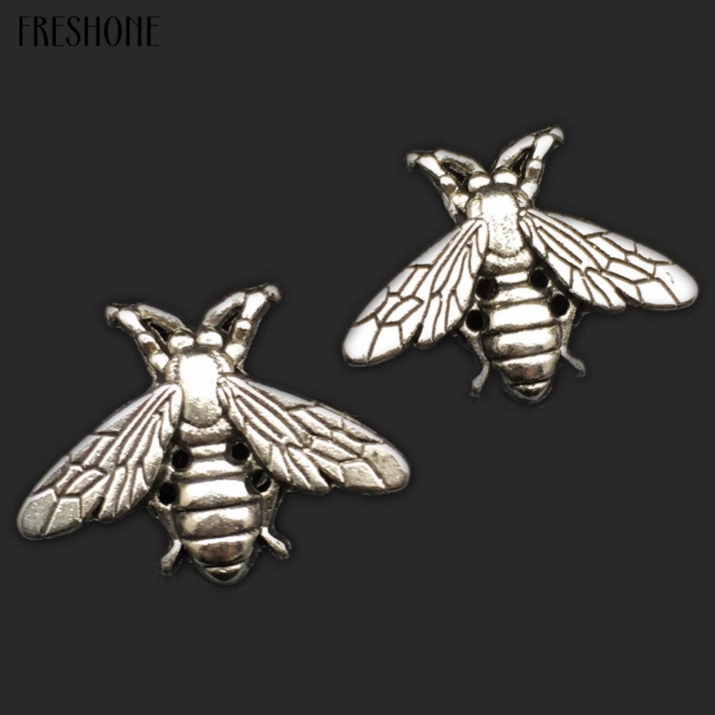 2 Pcs Vintage Metallic Carving Bees Cufflinks Suits Shirt Cuff