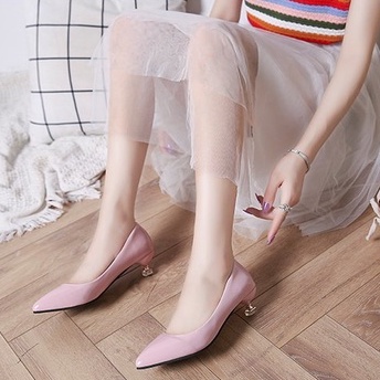 Giày Cao Gót Mũi Nhọn Đơn Giản Thời Trang Hàn Quốc Cho Nữ