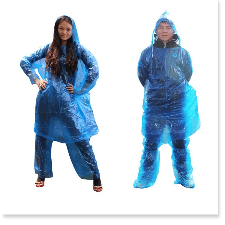 Áo mưa mỏng nhẹ 🤗 Freeship 🤗 Bộ áo mưa trong màu mỏng nhẹ bền - GD0693