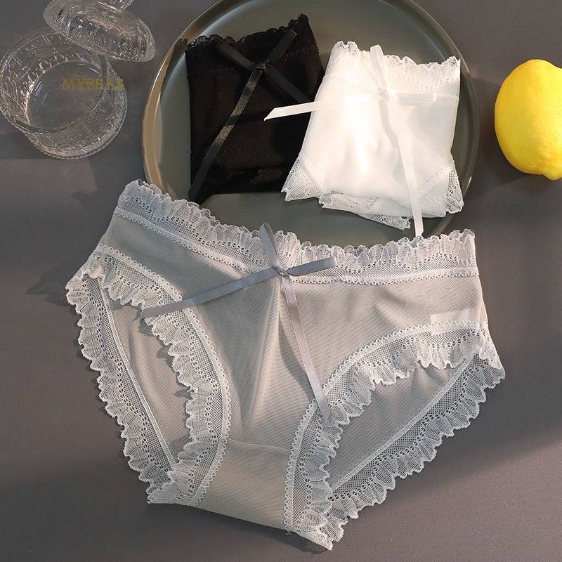 Quần Lót Mỏng Phối Ren Thoáng Khí Thân Thiện Với Làn Da Cho Nữ