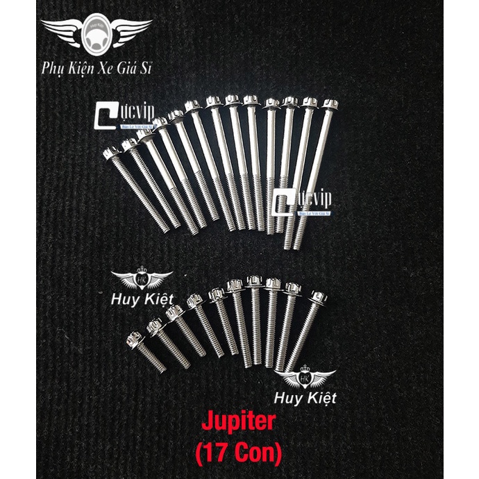 Bộ Ốc Lốc Máy Salaya Inox 304 Cho Jupiter (17 Con) MS4896