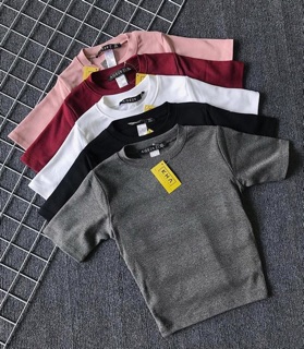 Áo croptop body tay ngắn AGE2X, co giãn 4 chiều