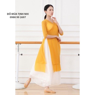 Áo cổ trang dáng dài xẻ A61 Đồ múa Tịnh Nhi