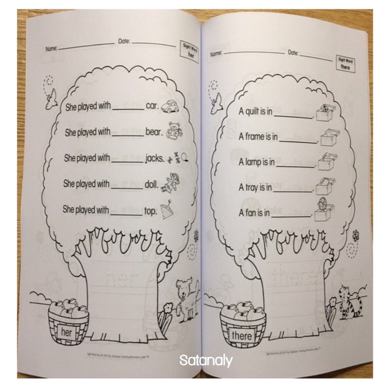 Sight word - combo 4 cuốn (gửi file nghe khi nhận được tài liệu)