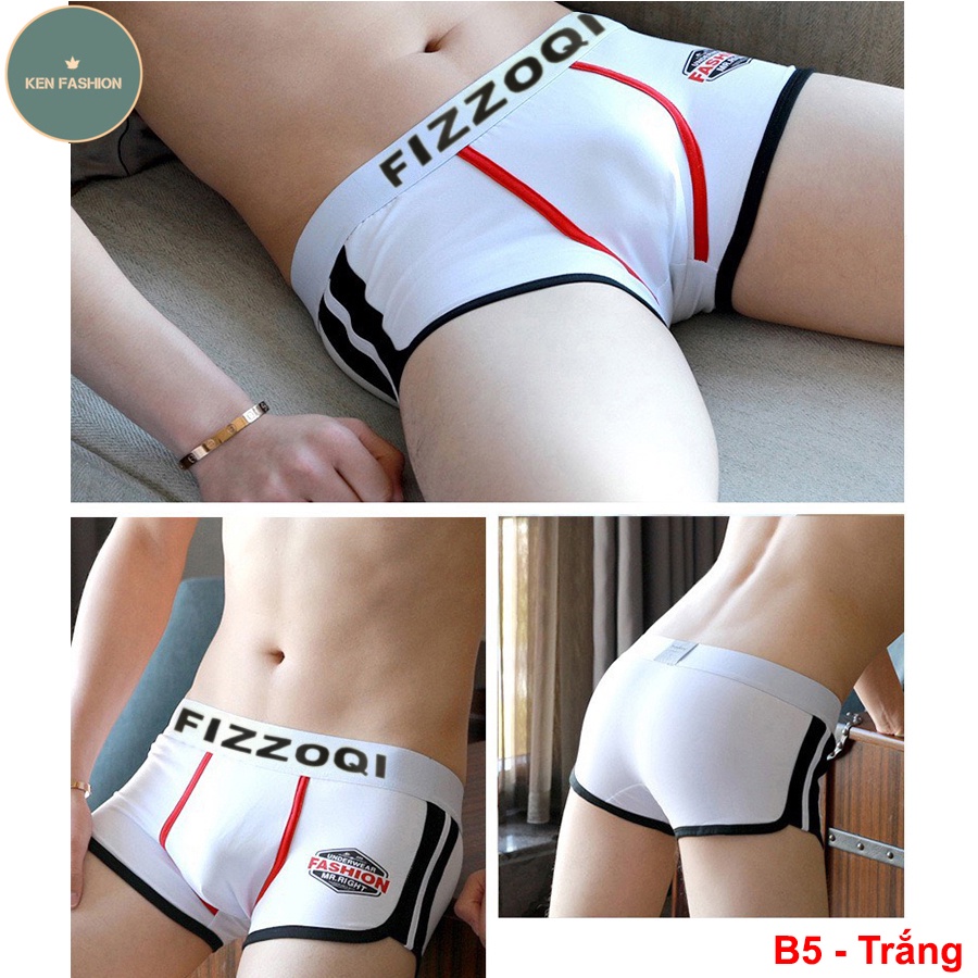 Quần lót nam cao cấp FIZZOQI QS1 quần sịp đùi 5 màu, chất cotton, đầy đủ size từ 40-105kg