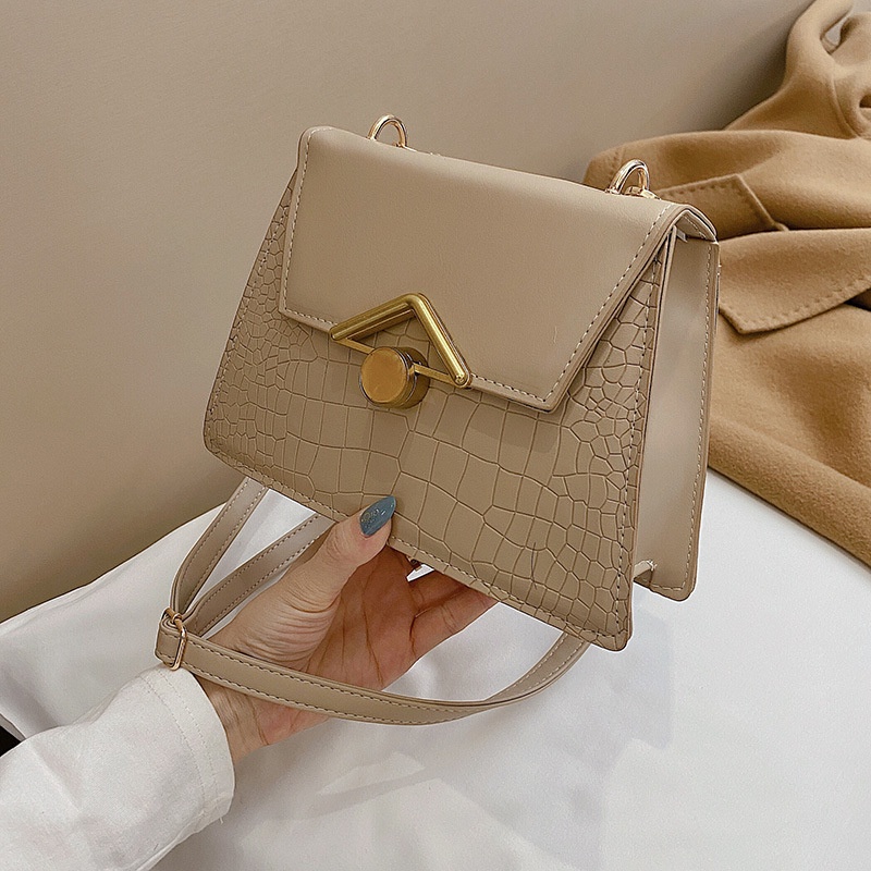 Túi đeo vai hình vuông cỡ nhỏ thiết kế đơn giản thời trang sành điệu cho nữ