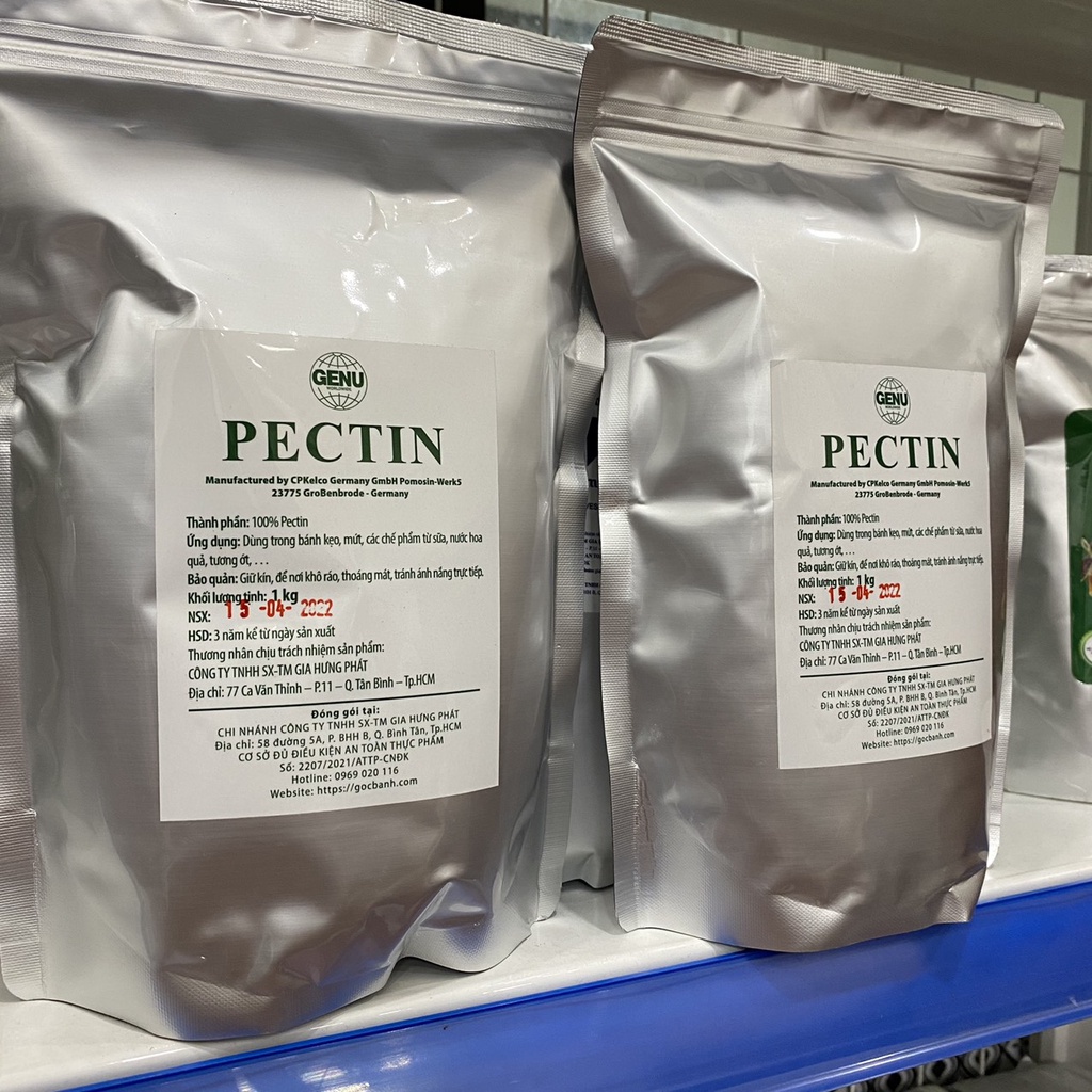 1KG Bột Pectin GENU Đức nhập khẩu - Bột Pectin GENU Đức gói 1kg-Bột Pectin GENU Đức làm mứt, jam, jelly.