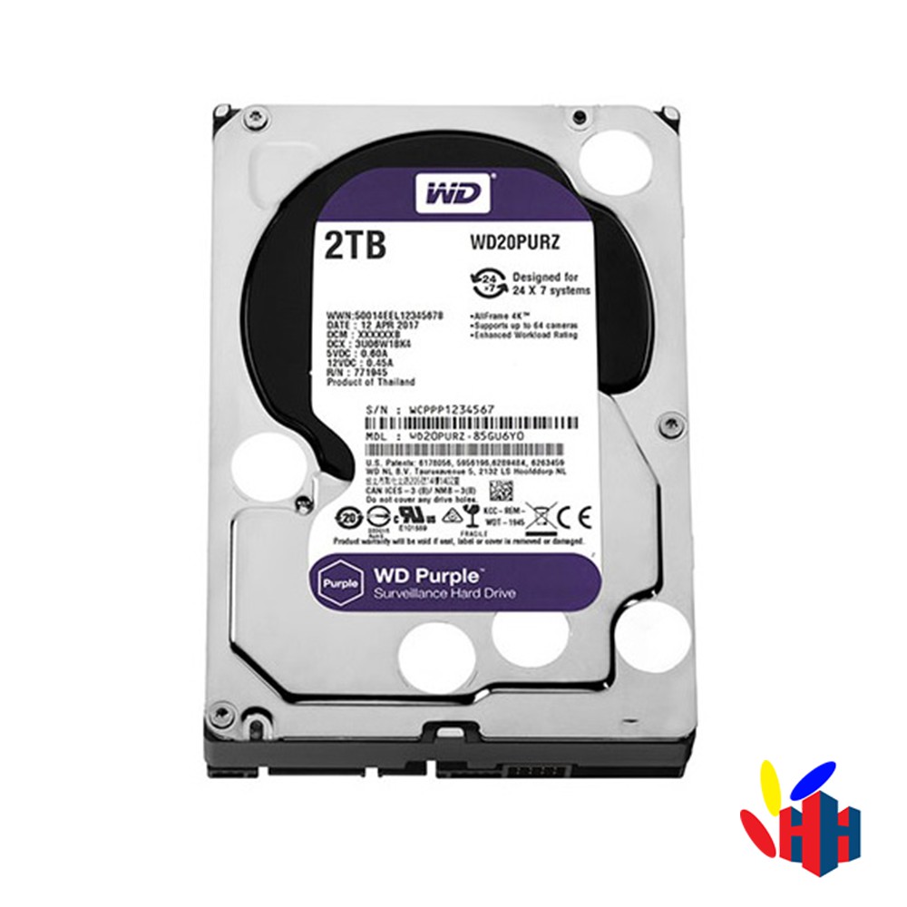 HDD W.D 2TB Purple 5400RPM – Chuyên Camera