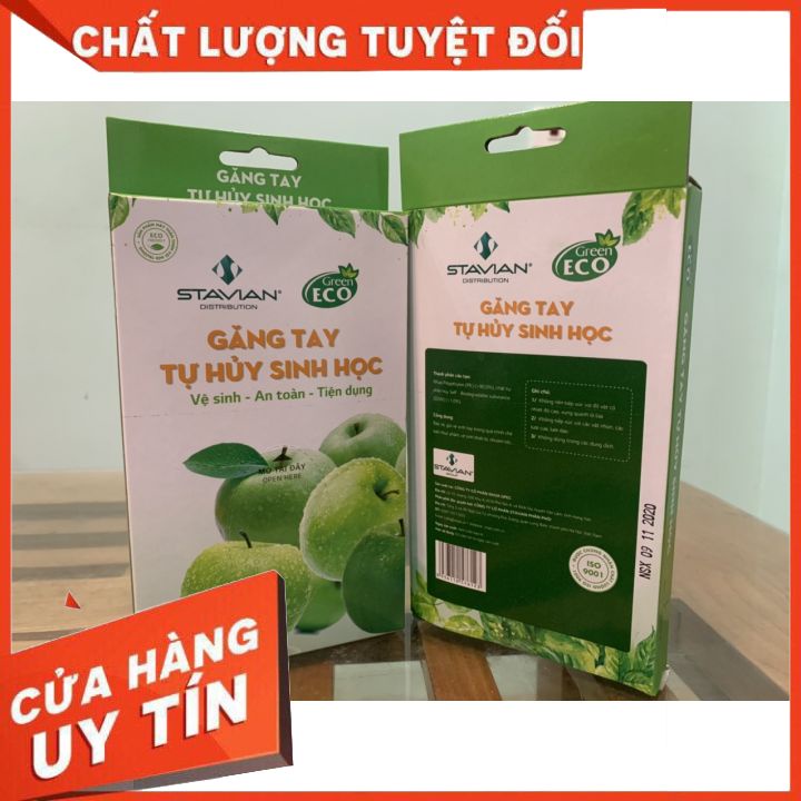 Găng tay nilon tự  hủy sinh học  ECO GREEN (hộp 100g)