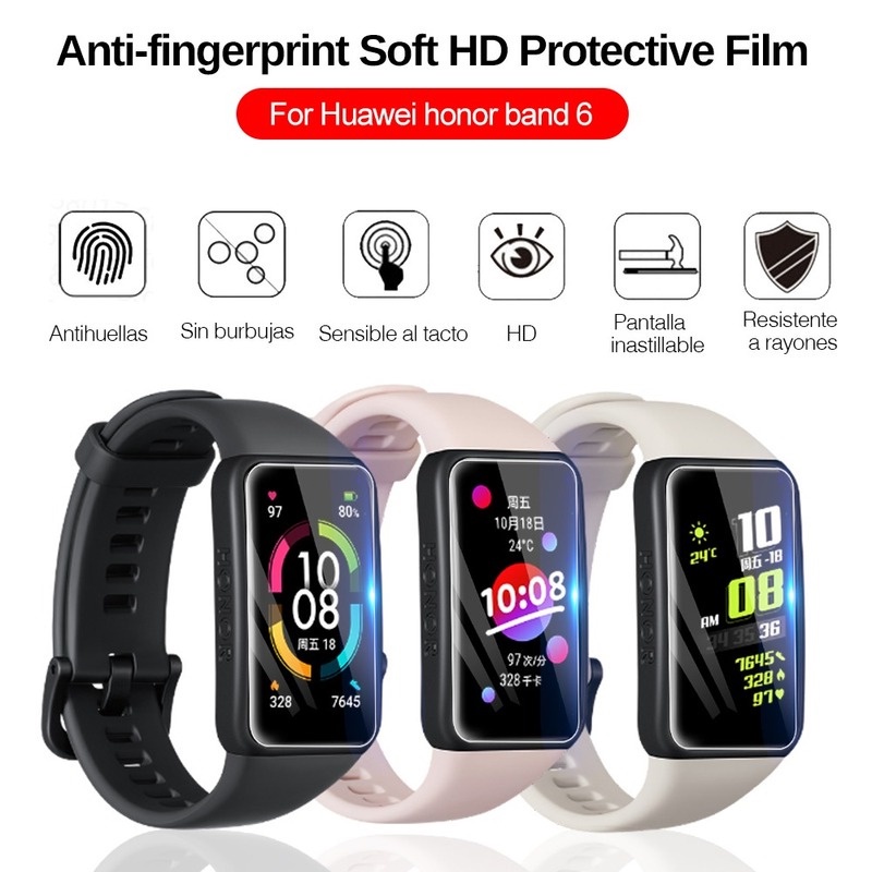 Bộ 5 Miếng Dán Hydrogel Bằng TPU Mềm Bảo Vệ Màn Hình Cho Huawei Honor Band 6 / en Huawei Honor Band 6