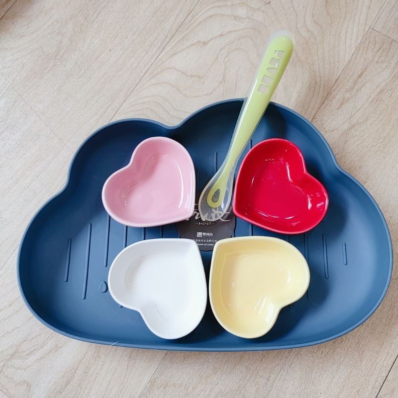 Bát sứ ăn dặm hình trái tim D=7cm