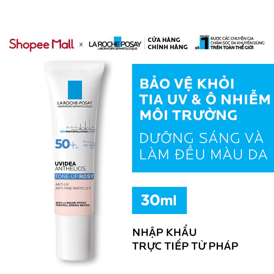 Kem Chống Nắng La Roche Posay Dạng Gel Làm Sáng Da Uvidea Anthelios Tone-Up Rosy SPF50+ 30ml