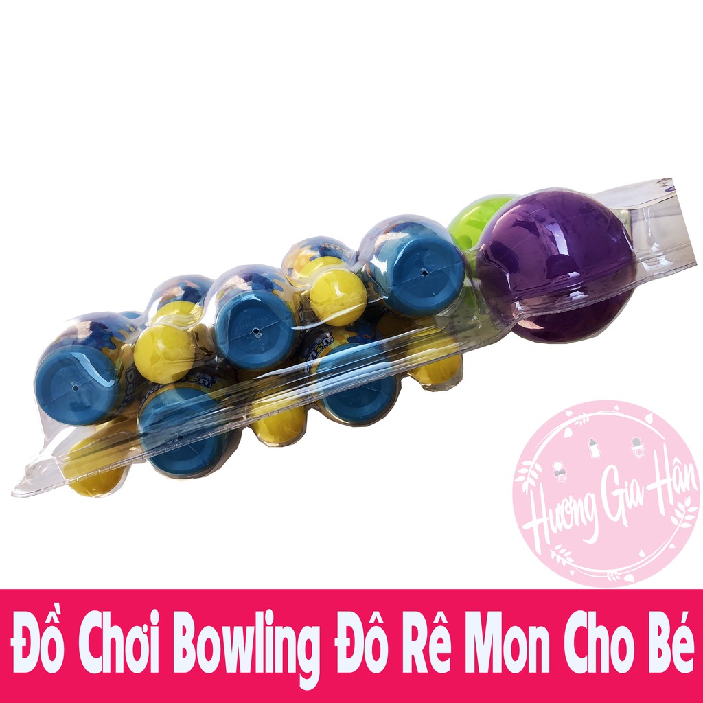 Đồ chơi Bowling Đô Rê Mon gồm 10 bowling và 2 bóng cho Bé