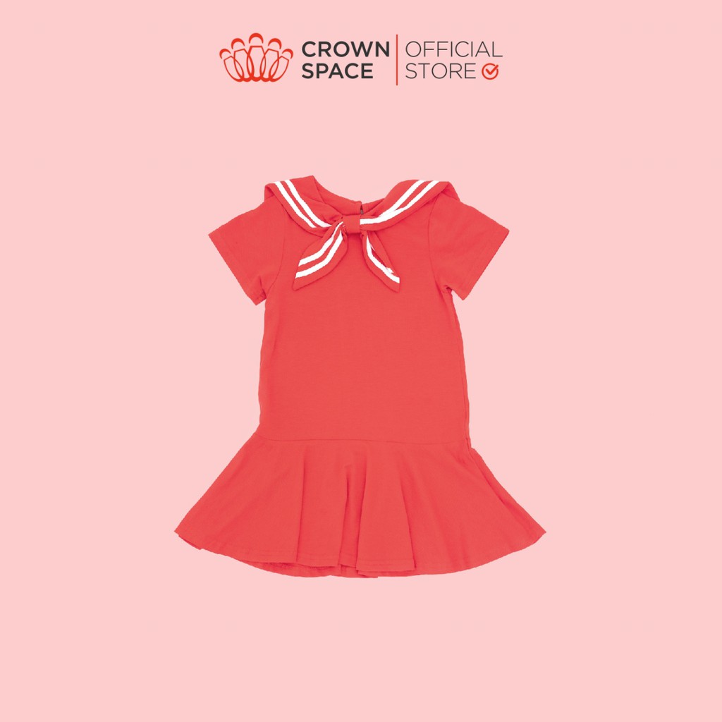 Váy Thủy Thủ Cho Bé Gái Chính Hãng Crown Kids Màu Đỏ Size 5-9 CKGS2810915