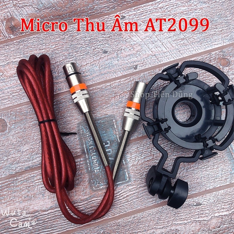 Mic Thu Âm Livestream Mới Nhất 2022 AT2099 Tích Hợp Sẵn Nguồn 48V,Hát Êm,Nhẹ,Tiếng Ấm Tặng Kèm Dây Canon