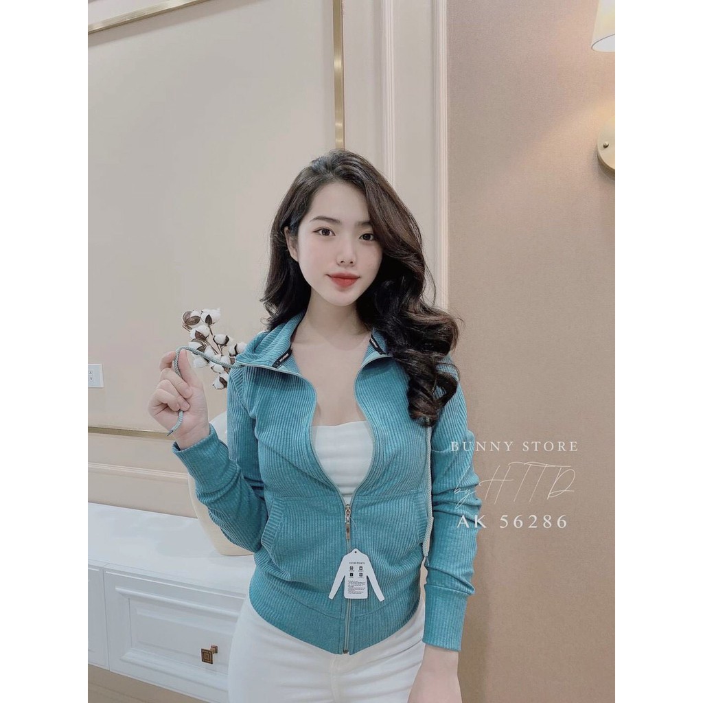 áo khoác nữ 6 túi dây kéo có mũ chất thun gân xịn xò hàng quảng châu cao cấp bao đẹp m535 | BigBuy360 - bigbuy360.vn