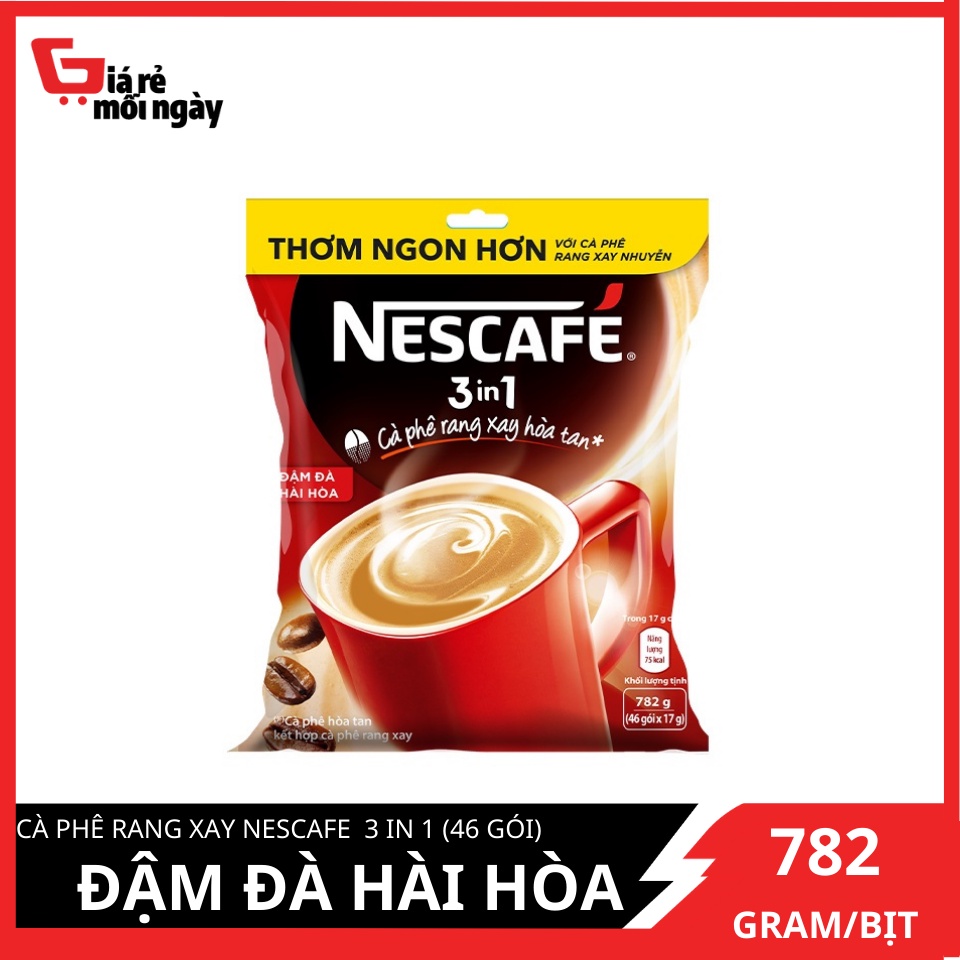 Cà phê Việt Nescafe Cà Phê  Sữa 3 In 1 (46 gói) 782g