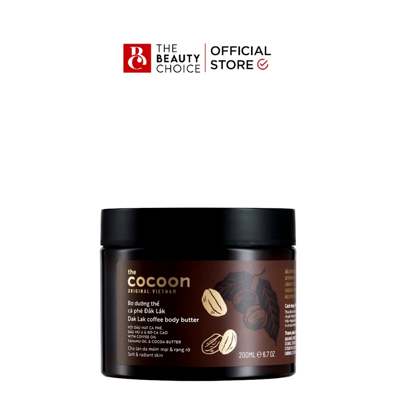 Bơ dưỡng thể cà phê Đắk Lắk Cocoon (hủ 200mL)