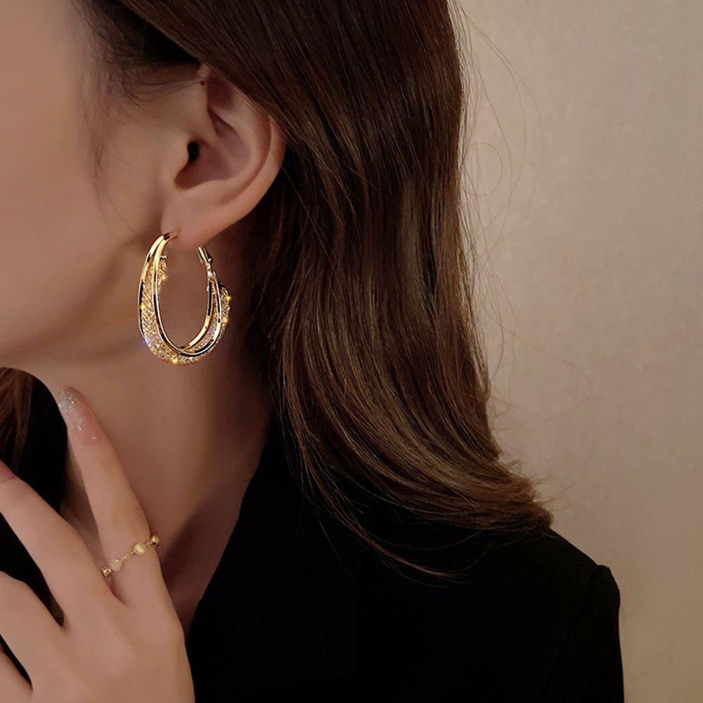 Bông Tai Kim Loại Hình Học Xoắn Ốc VANES1|Khuyên Tai Nữ Trang Tạo Hình Độc Đáo