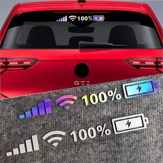 Miếng dán trang trí xe hơi hình biểu tượng wifi vui nhộn phản quang
