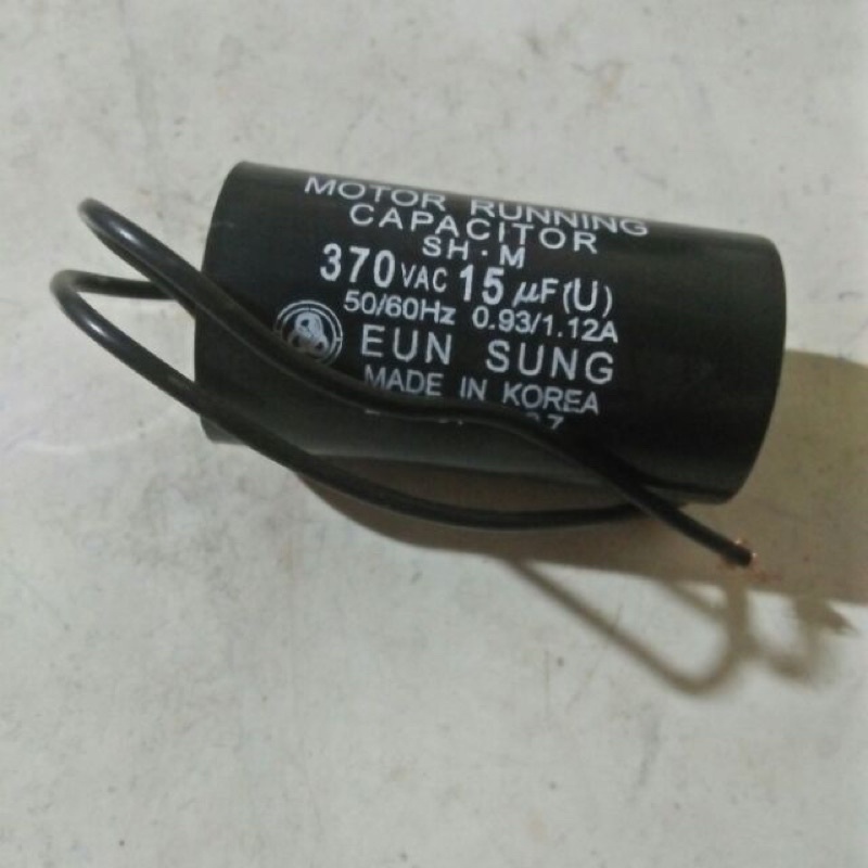 Tụ Máy Bơm Đen 8UF-10UF-15UF-20UF 370VAC EUN SUNG
