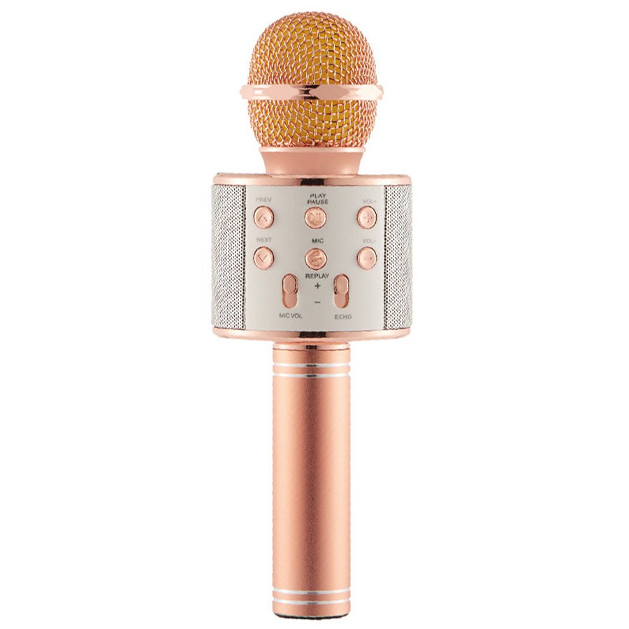 Mic Hát Karaoke, Míc Bluetooth WS-858 Đa Năng 6 Trong 1 Tích Hợp Loa Âm Thanh Sống Động