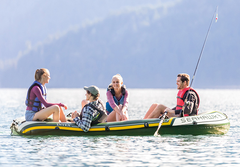 Nhóm thuyền bơm hơi 4 người Seahawk Thuyền đánh cá 4 người Ca nô cao su Thuyền xung kích 4 người