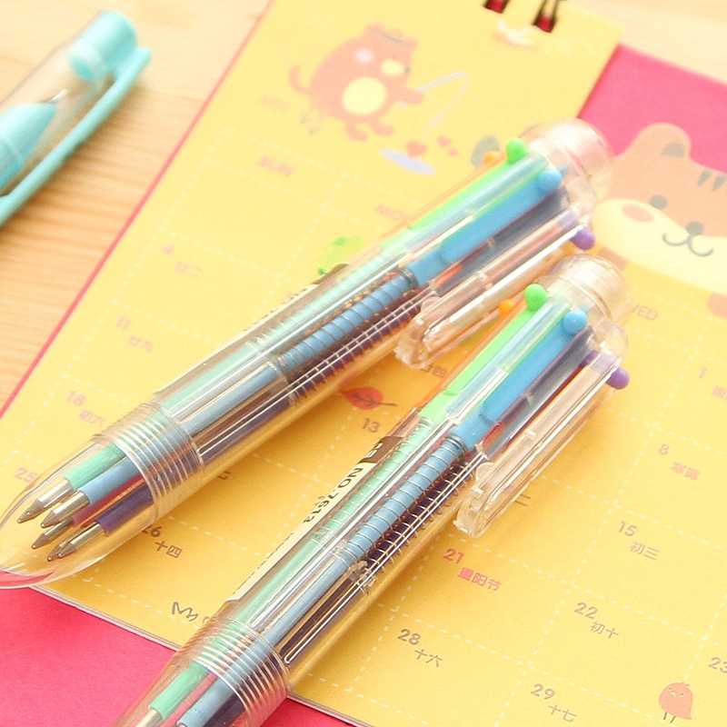 Bút bi 6 trong 1 ngòi 0.5mm nhiều màu sắc sáng tạo