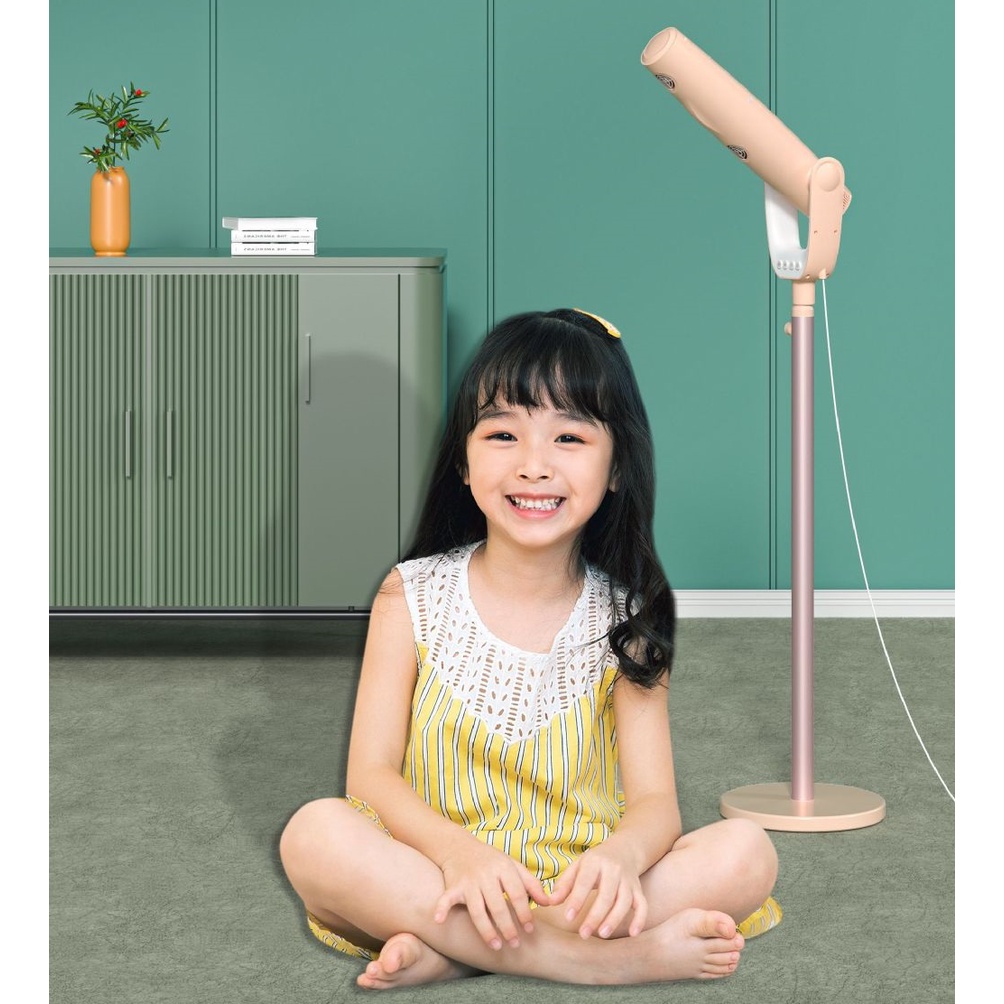 Máy sấy tóc dạng đứng công suất 1500w, 2 lỗ sấy giúp tóc mau khô hơn, chiều cao tối đa 130cm