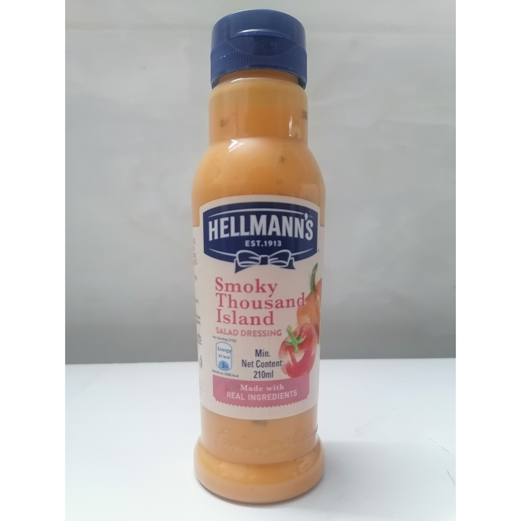 [Chai 210ml – THOUSAND ISLAND] XỐT MAYO XÀ LÁCH [Philippines] HELLMANNS Smoky Thousand Island Salad Dressing (halal) (t