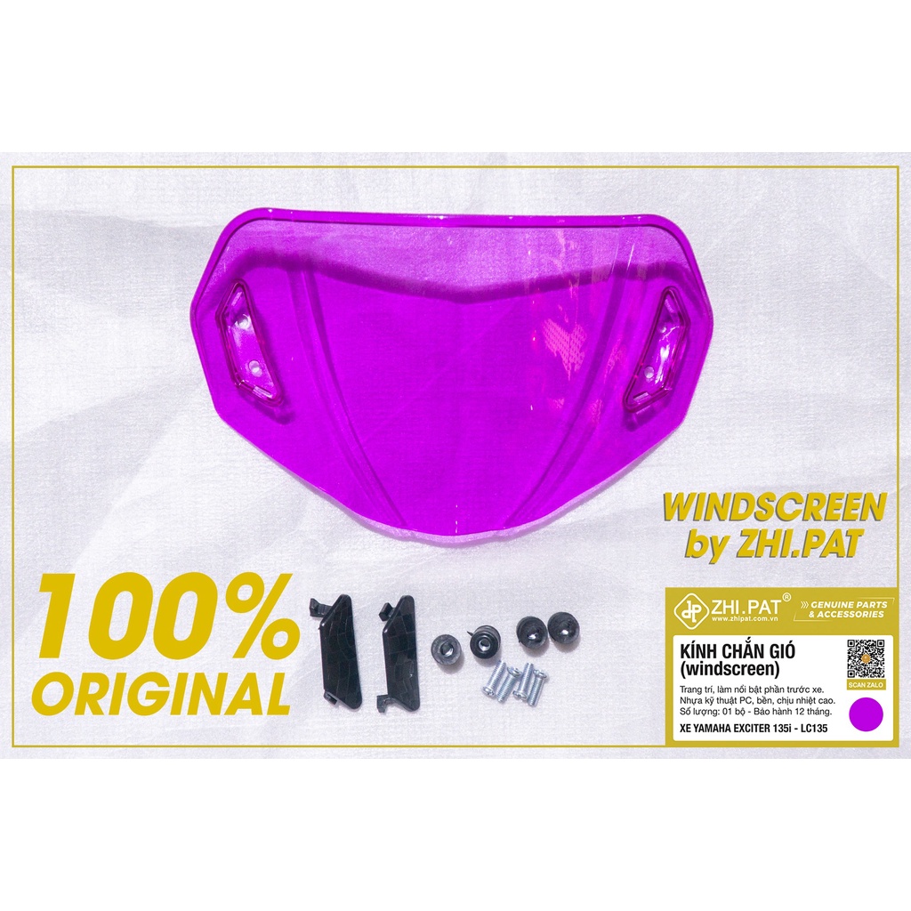 Kính chắn gió , mão đầu dành cho exciter hàng chính hãng zhipat