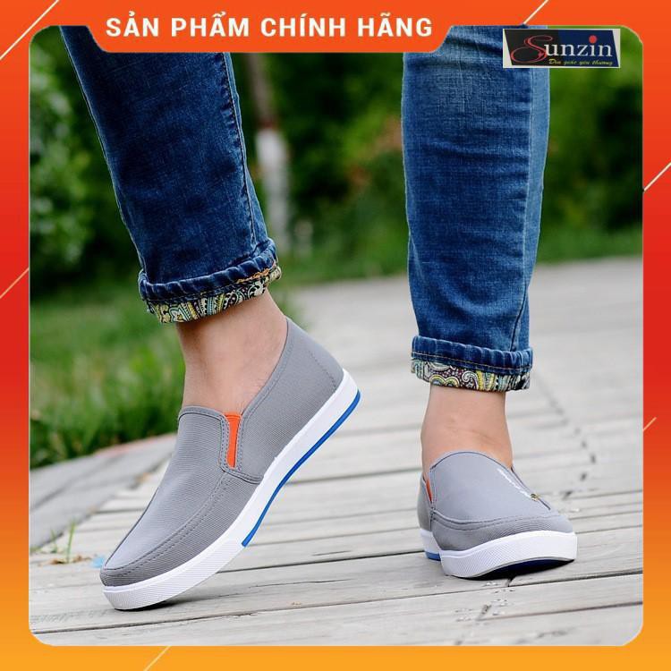 HN-Giày lười sneaker cách tân không dây MÀU XÁM - Giày vải thời trang cao cấp nam/nữ