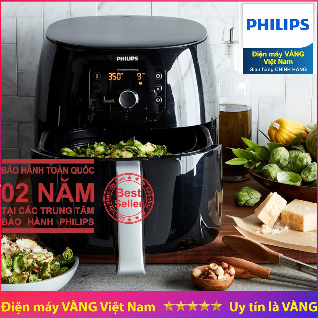 Nồi chiên không dầu điện tử Philips HD9650 XXL hãng phân phối