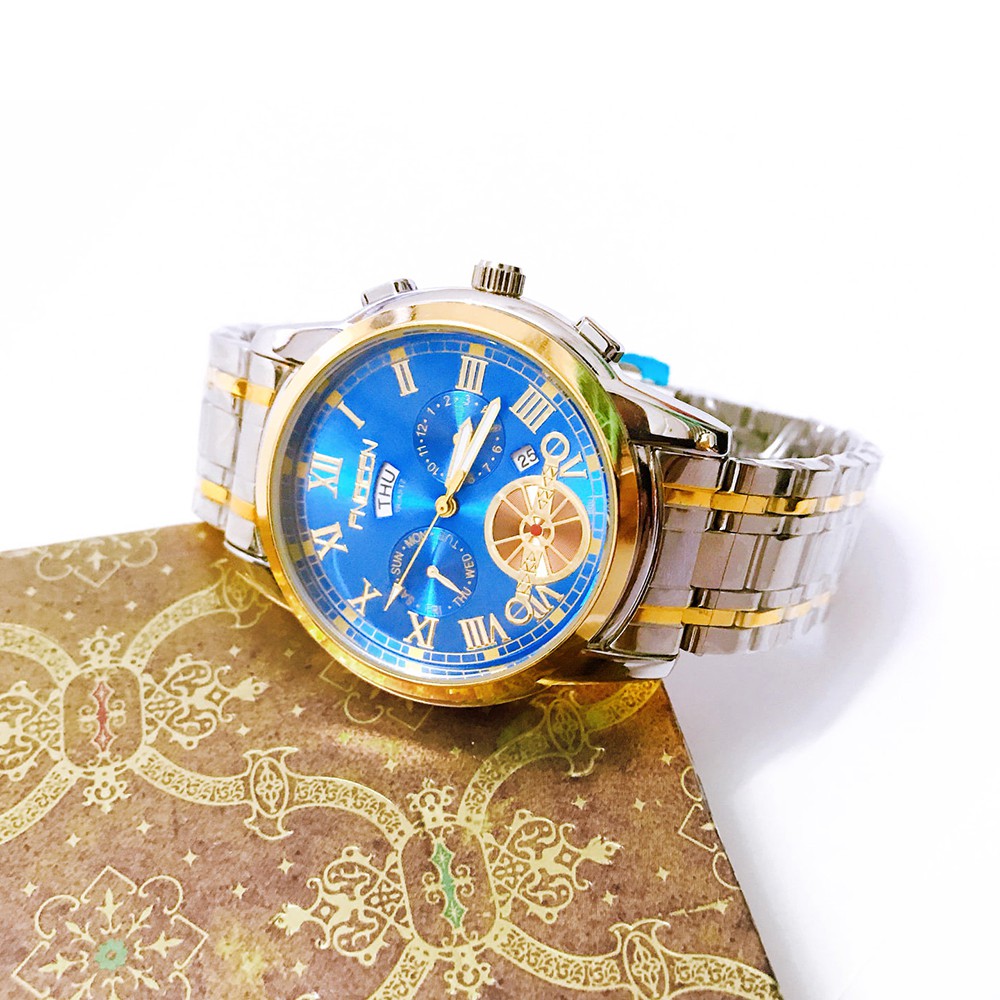 Đồng Hồ Nam FNGEEN FN4001 chính hãng, Đồng hồ Doanh Nhân Chạy 2 Lịch Cao Cấp