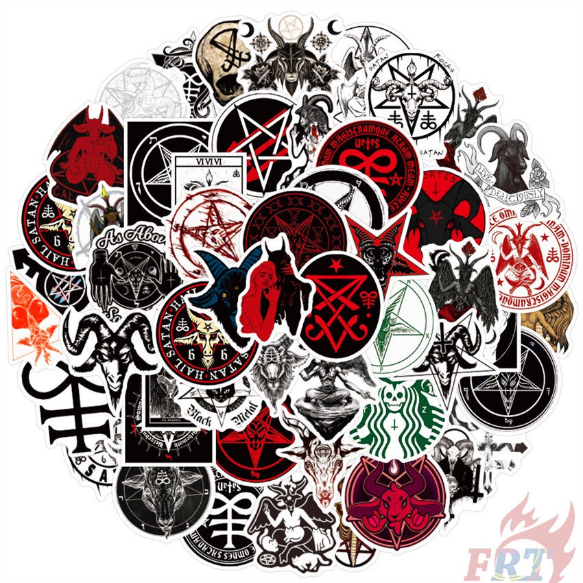 ❉ Punk Darkness Hell - Satan VS Pan Series 01 Stickers ❉ 50Pcs/Set DIY Fashion Luggage Laptop Skateboard Doodle Decals Stickers