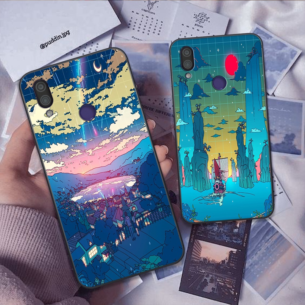 Bộ ốp lưng Xiaomi REDMI 7 / MI Note 7 / Note 7 Pro phong cảnh Anime cực lung linh, thơ mộng. Ốp lưng Xiaomi chính hãng