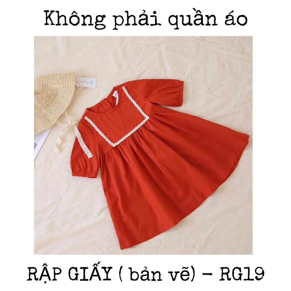 [Mã SKAMCLU7 giảm 10% cho đơn từ 0Đ] RẬP GIẤY( bản vẽ)_ RG19_ rập váy bé gái