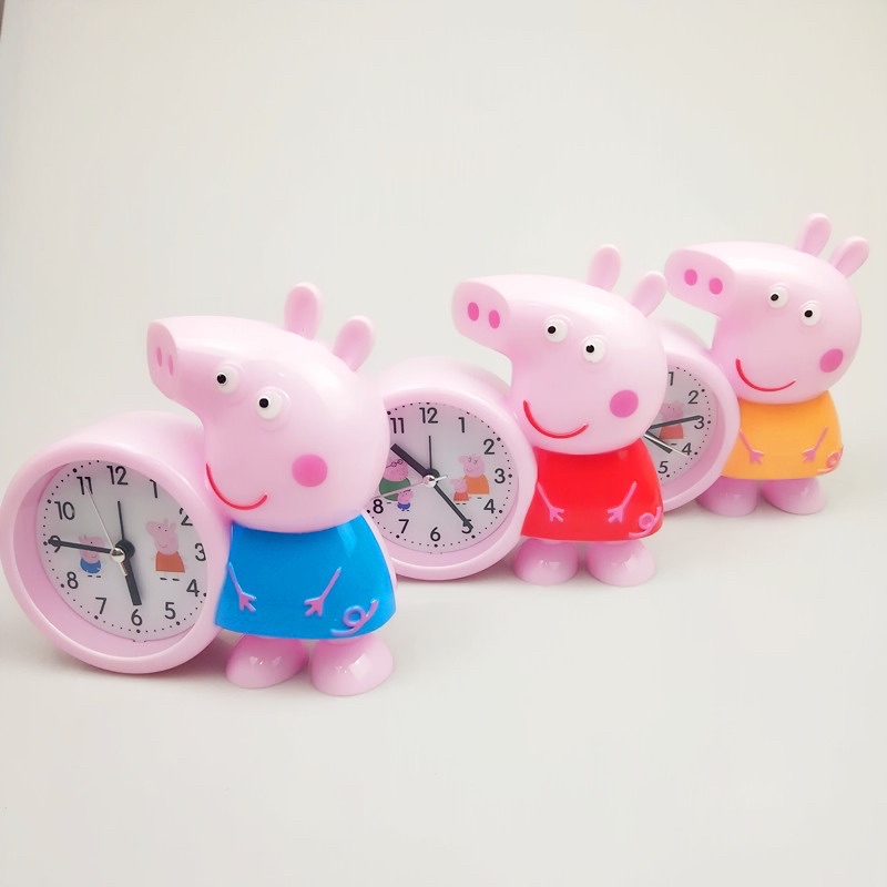 Đồng hồ báo thức để bàn hình Heo Peppa và Pikachu