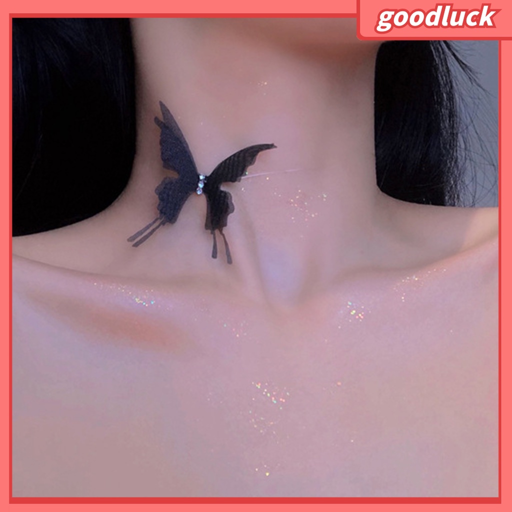 Goodluck| Dây Chuyền Choker Hợp Kim Hình Bướm Sáng Tạo Quyến Rũ Thời Trang Dành Cho Nữ
