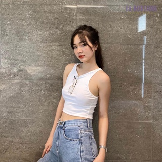 Áo thun Croptop Ba lỗ nữ form ôm Co giãn Basic