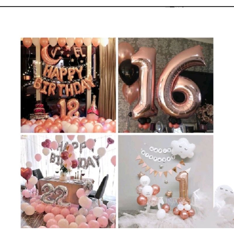 Bóng SỐ tuổi sinh nhật 16ich 0-9 bằng lá nhôm trang trí sinh nhật,thôi nôi🔥