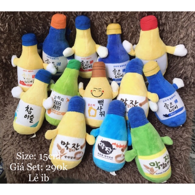SET RƯỢU HÀN QUỐC NHỒI BÔNG