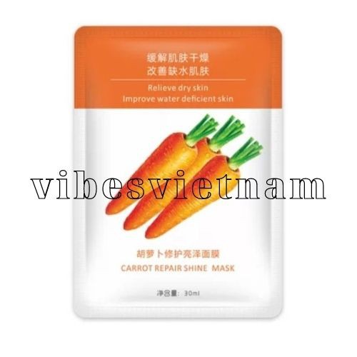 Mặt nạ giấy trái cà rốt - Dưỡng da cấp ẩm cấp nước trắng da vibesvietnam