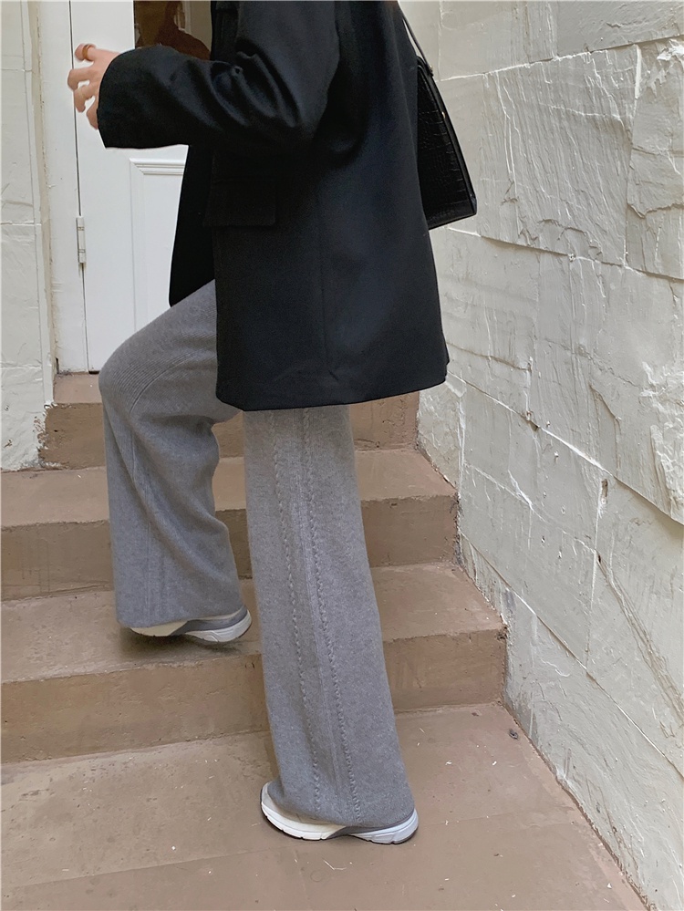 Quần Ống Rộng Đan Len Dày Phong Cách Mới Mùa Thu Đông 57141