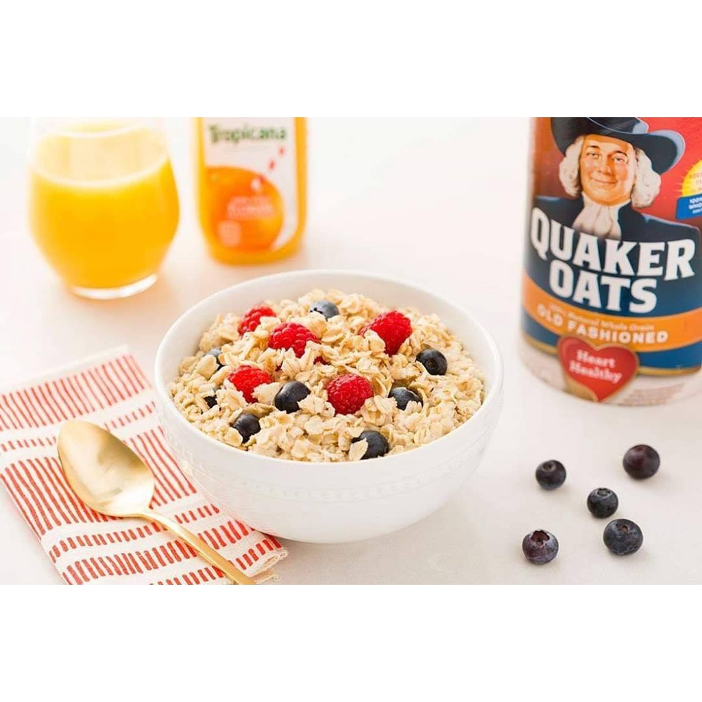 Yến mạch giảm cân quacker oats cán dẹt 1kg hỗ trợ giảm cân hiệu quả cho người healthy