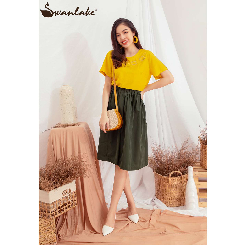 Áo kiểu xô hàn tay ngắn Swanlanke - Mã hàng: A08028LW04